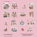Holiday Journey Series architecture journal stickers showing retro designs of global landmarks