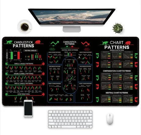 Creative game-themed rubber mouse pad on a desk, showing non-slip base and detailed print.