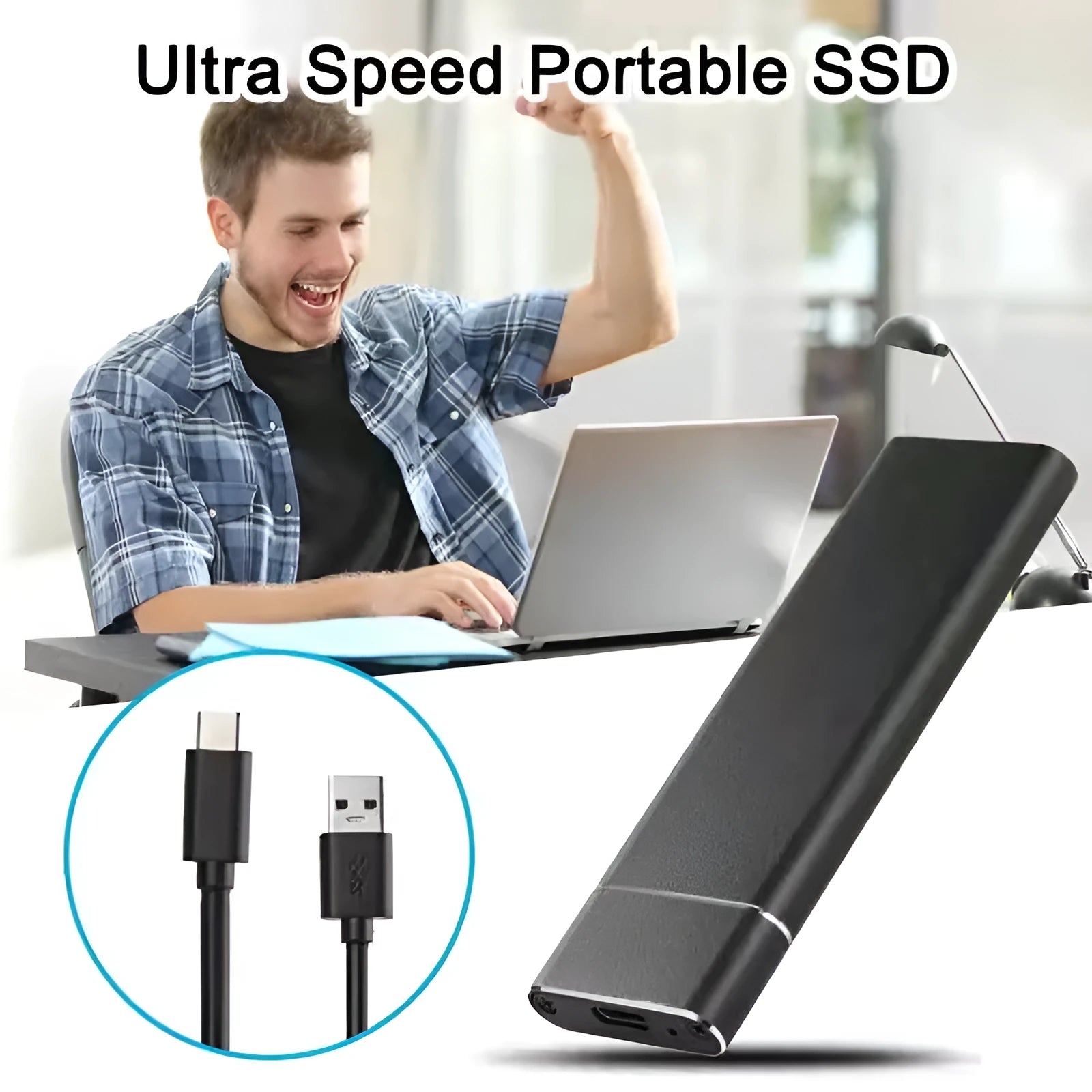 6TB SSD mobile hard disk with ultra-thin metal shell in multiple colour options