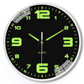 8-inch luminous wall clock with modern plastic case in 20cm diameter