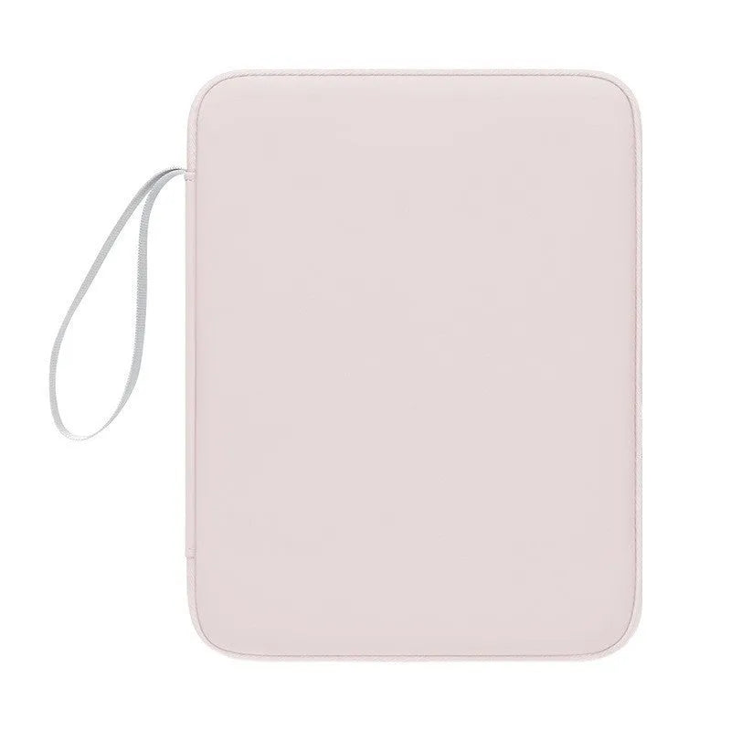 Imitation leather tablet protective case in black showing shockproof design for 10.9-inch or 12.9-inch tablets