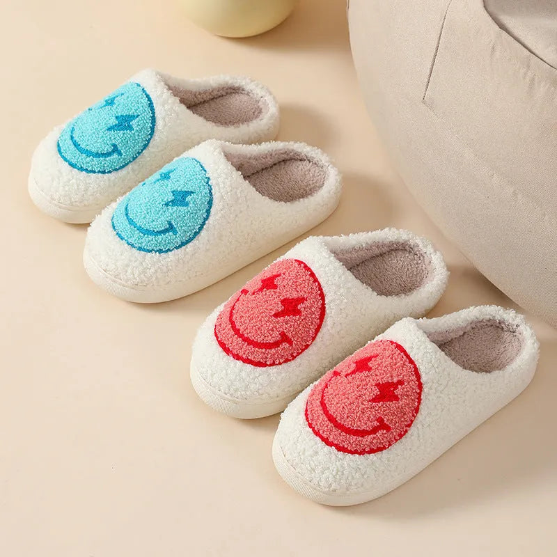 Women's plush round toe slippers with a PVC sole in Big Love colour.