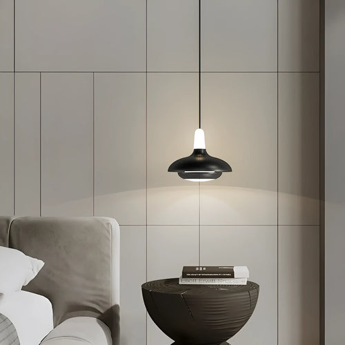 Modern minimalist adjustable bedside pendant light in Nordic style with three colour temperature options