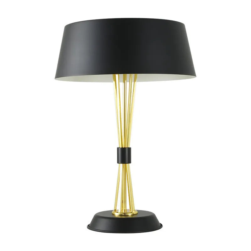 Iron table lamp with metal lampholder, LED light source, 35 x 66cm, Black or White, 220V