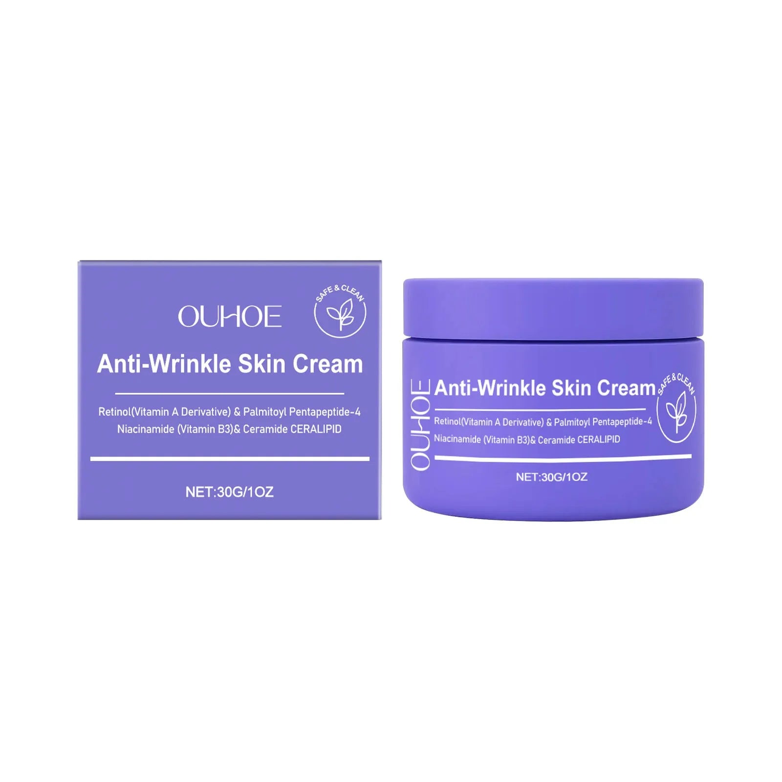 30g pot of daily neck cream with Retinol and Ceramide complex for face and neck skincare