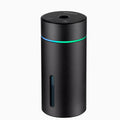 Black aluminium car humidifier diffuser with USB cable and 260ml water capacity