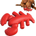 Large red nylon bone-shaped chew toy for aggressive chewing big dogs on a white background.