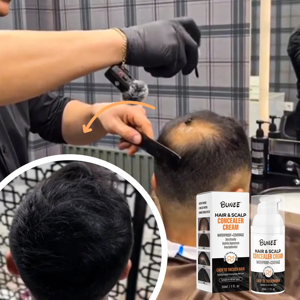 30ml tube of dense scalp concealer pomade for covering thinning hair and nourishing the scalp