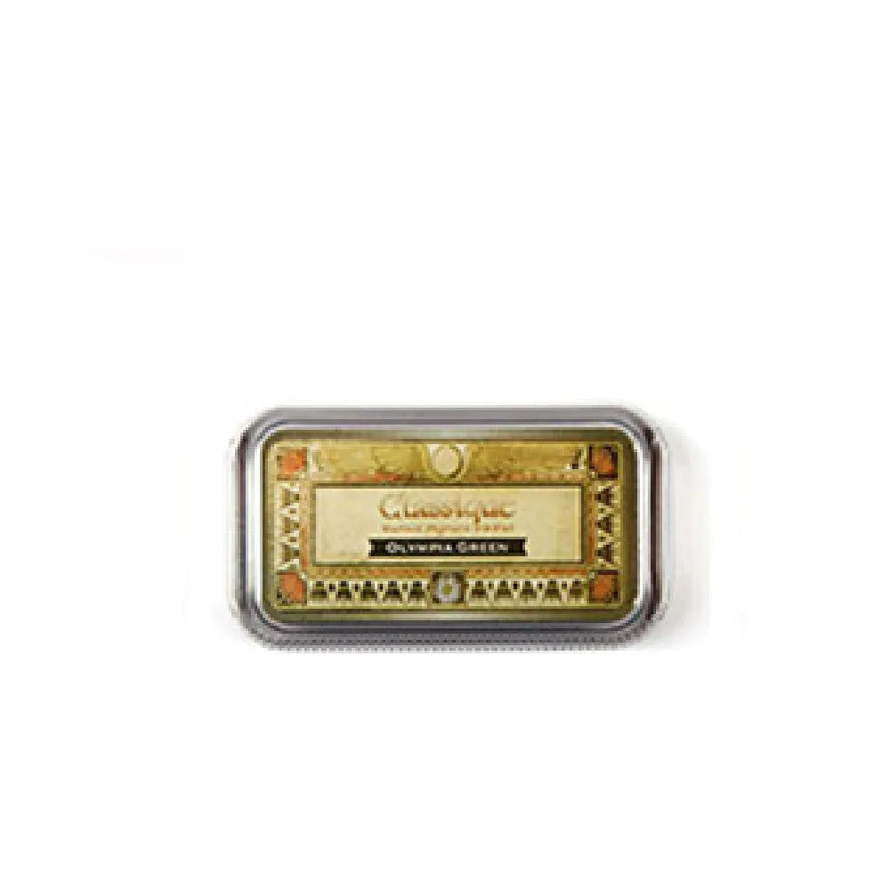 Rectangular quick-drying oily ink pad for rubber stamps in five colours.