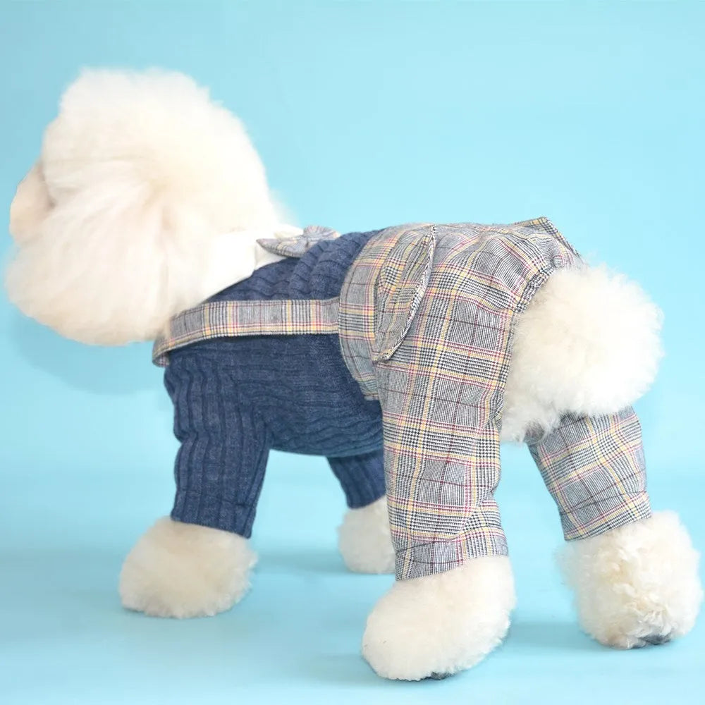 Cotton dog shirt in dark blue and orange colours available in sizes S M L XL 2XL