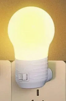 Plug-in bedside baby night feeding lamp in round modern design measuring 45x90x45mm