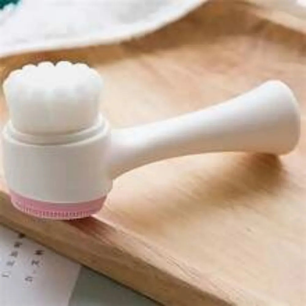 Blue and pink easy clean nylon pet paw brush grooming tool for dogs and cats
