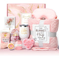 Aromatherapy candle soap bath gift set in a modern plastic box, 27cm long by 23cm wide.