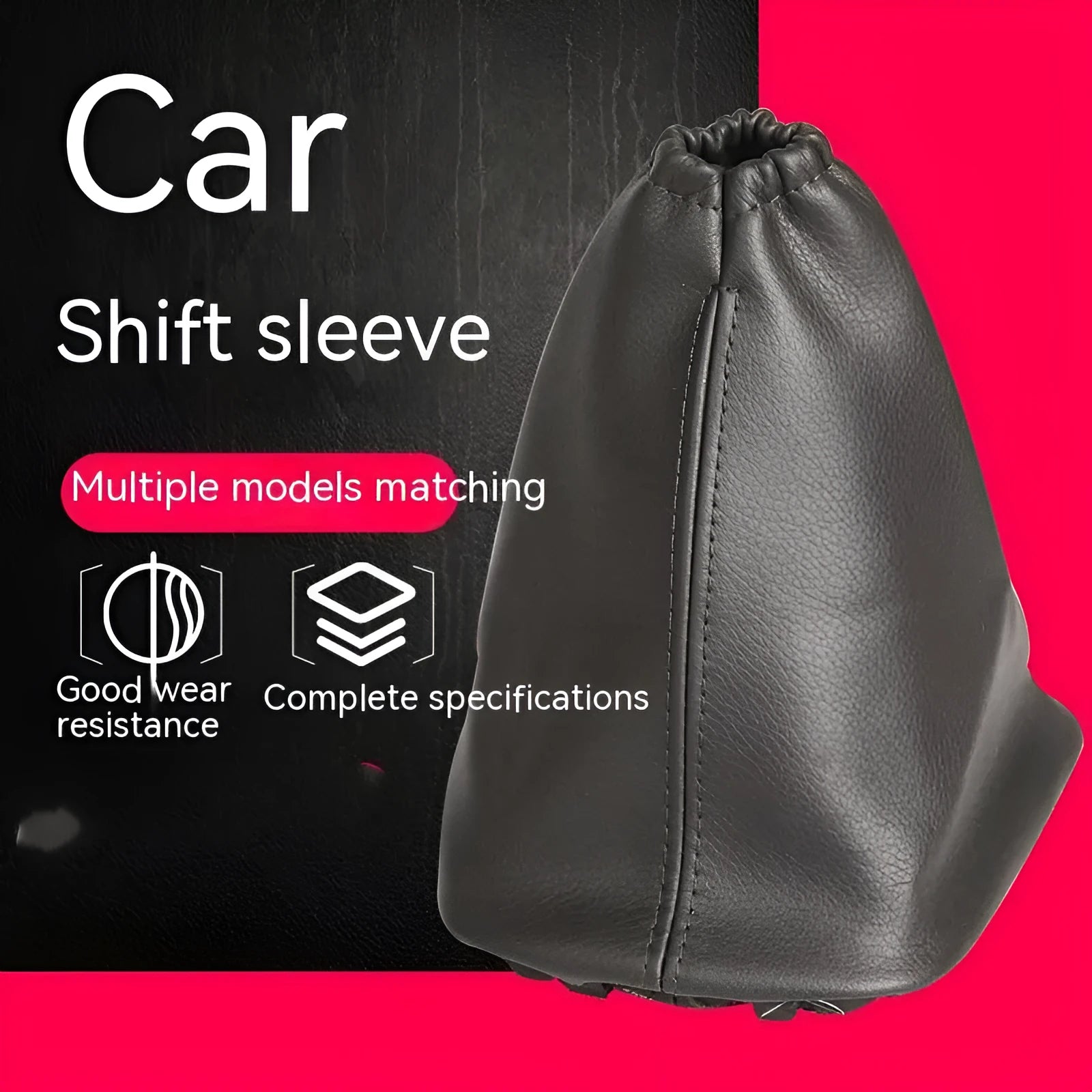 Black leather shift lever dust cover for Toyota Corolla gearstick
