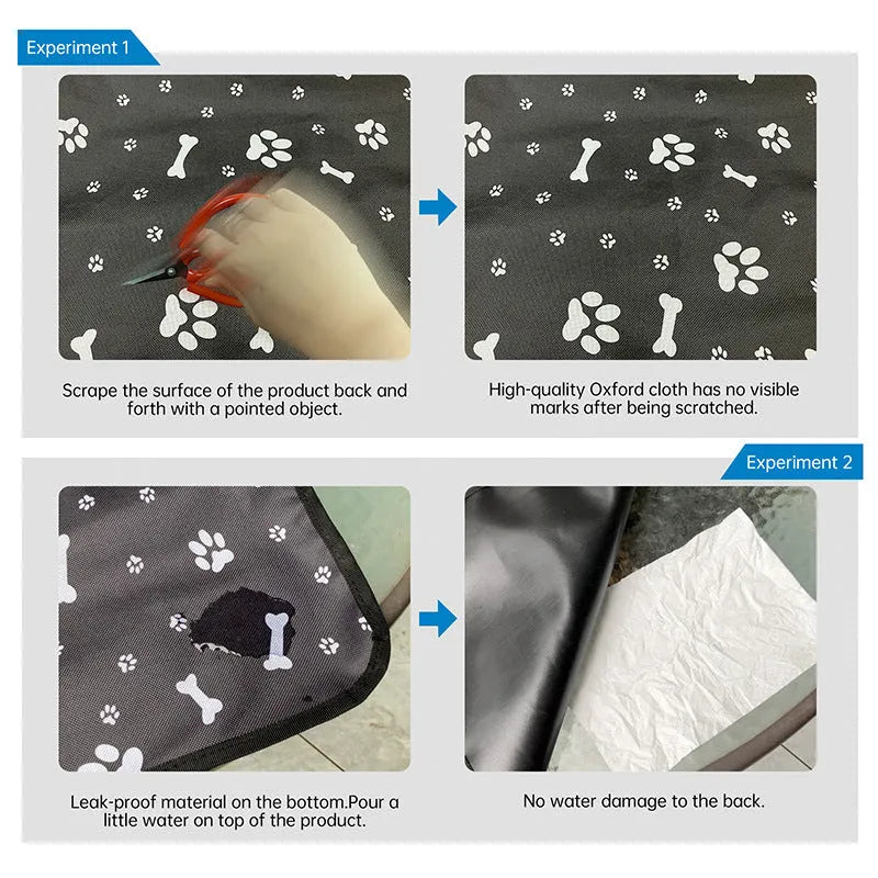 Car pet mat rear seat protector for dogs with water resistant cloth material