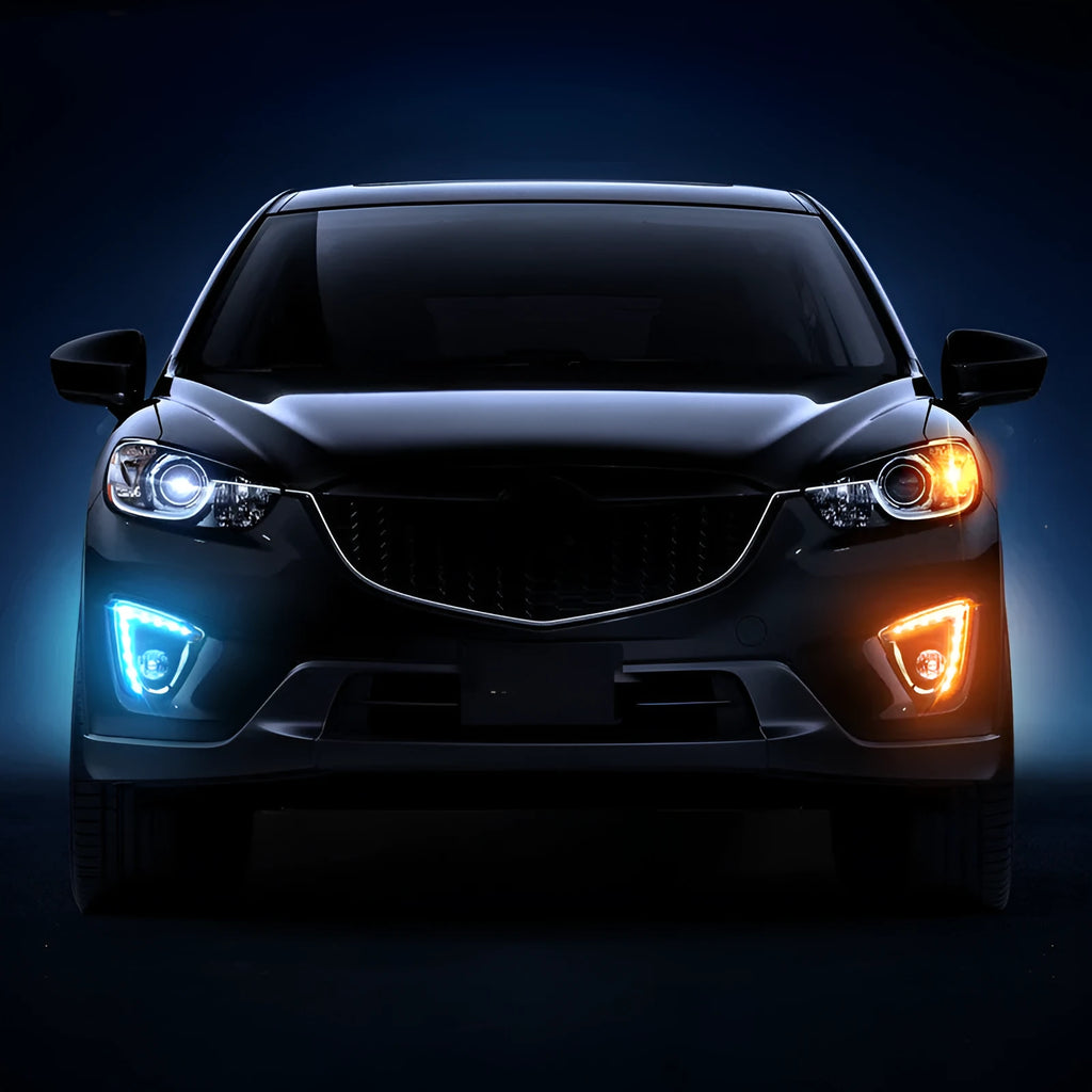 Mazda CX-5 daytime running light LED set with electroplated white light and configuration options
