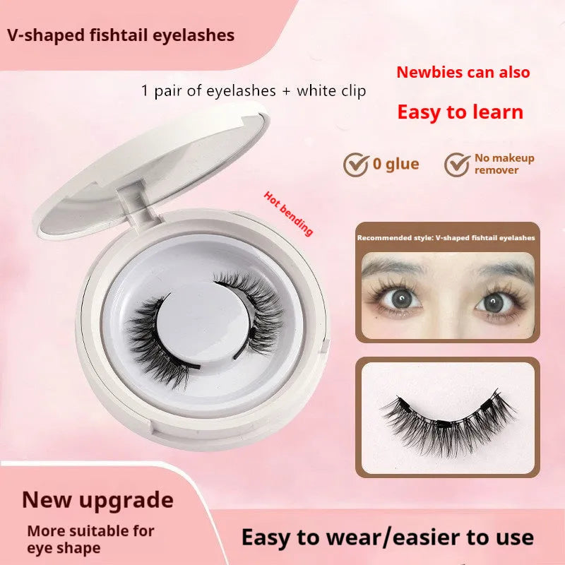 Magnetic suction false eyelashes Little Devil Supernatural Magnet Suit in mink material with white clip