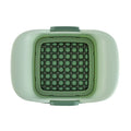 Green manual vegetable chopper with stainless steel blades for onions, potatoes, radishes, cucumbers