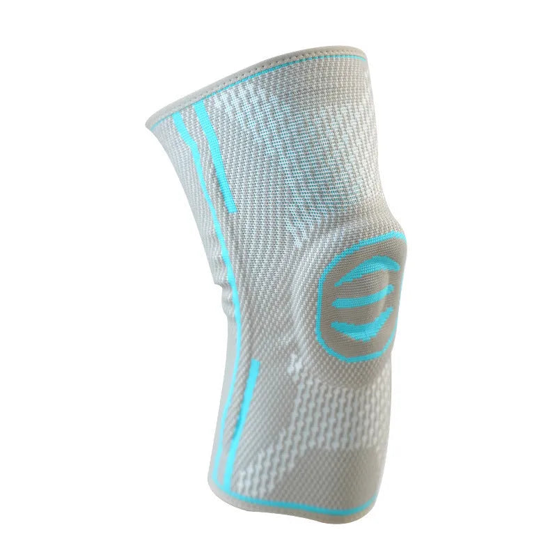 Mountaineering knee pads in cotton material showing green, blue, and yellow colour options