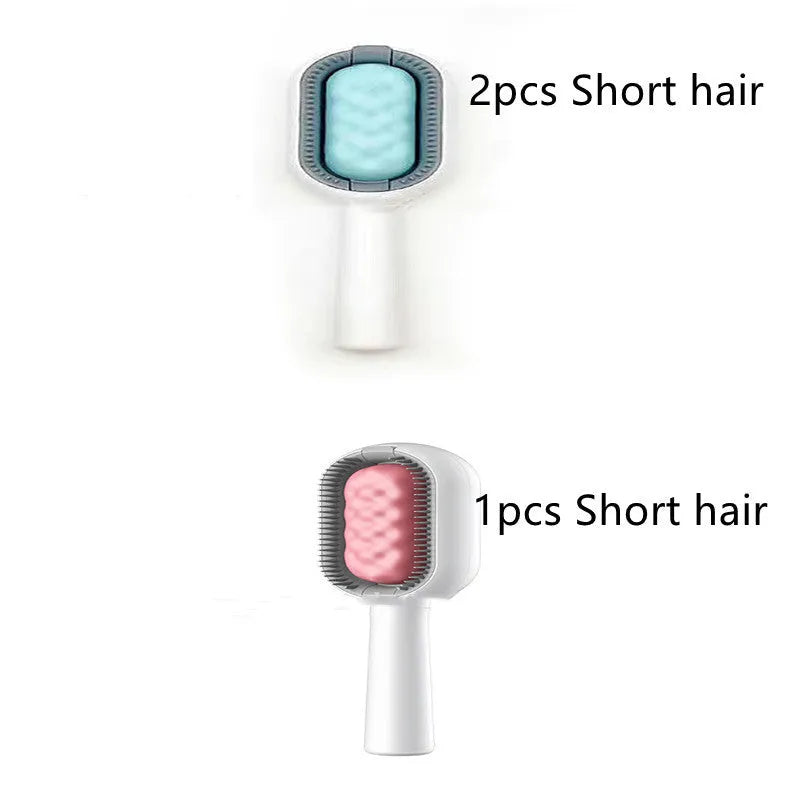 Green plastic pet hair removal comb with disposable adhesive wipes for cats and dogs