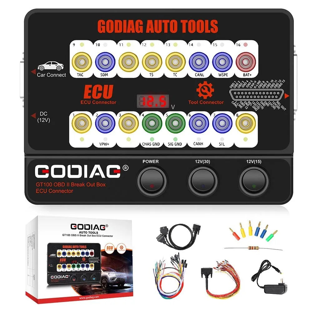 GT100 communication tester with dimensions 23.3cm by 18.3cm by 7.2cm format options