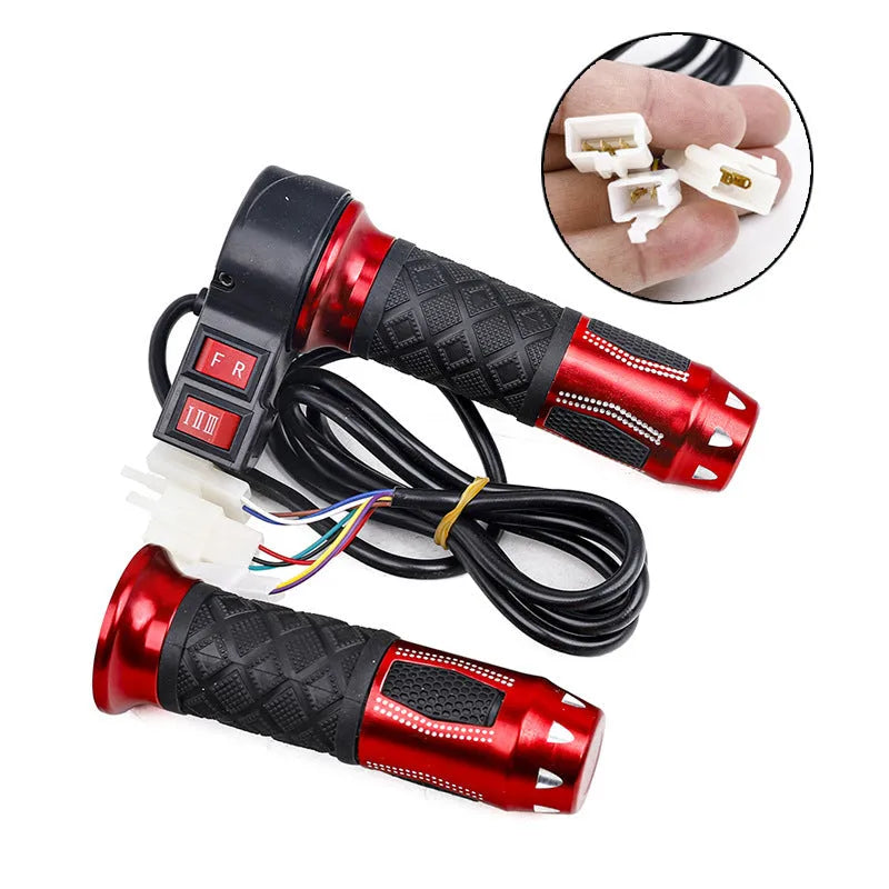 Three-wheel electric vehicle acceleration modification handle with three-speed rotation and integrated horn speaker