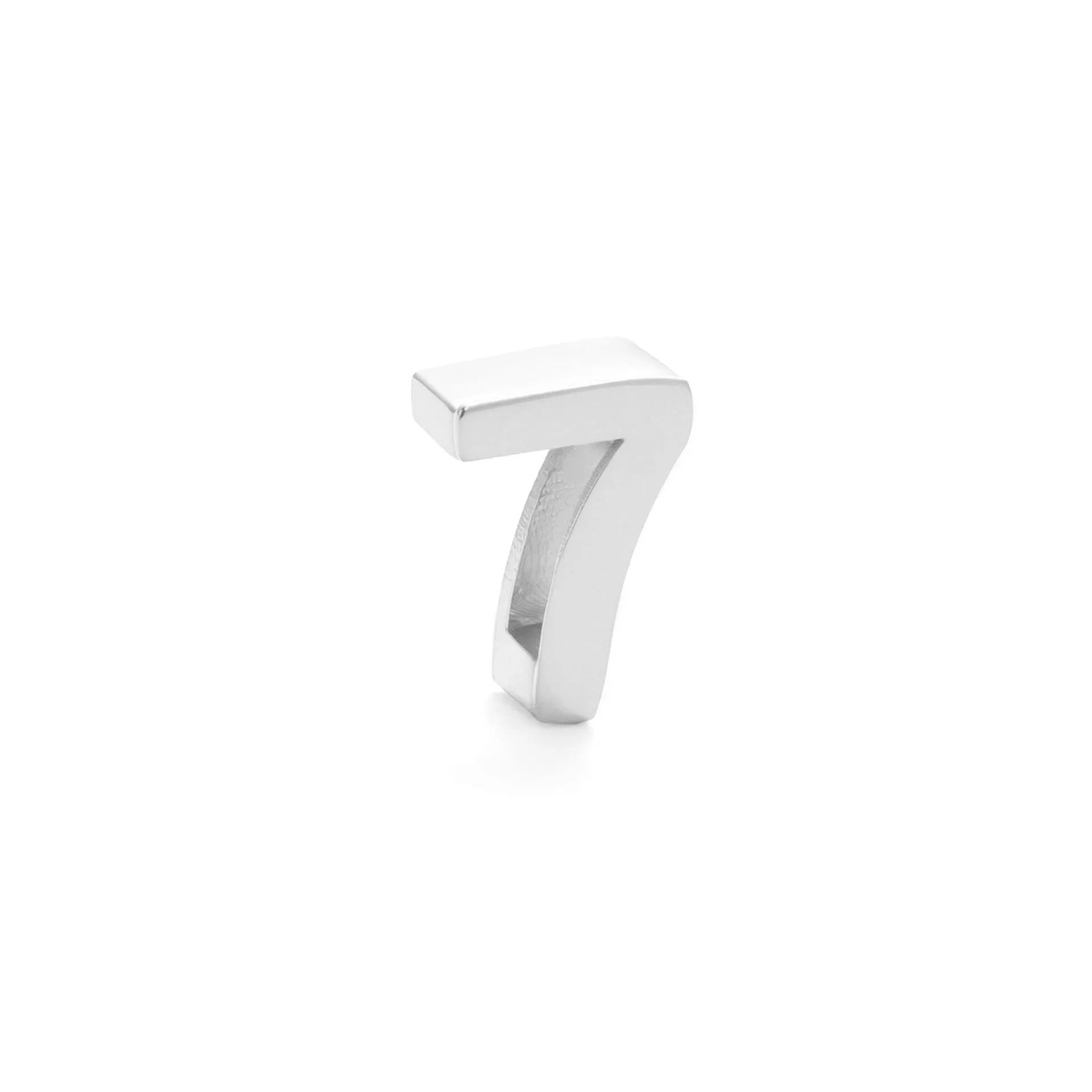 Titanium steel number letter necklace with 40.5cm chain and electroplated gold or silver finish