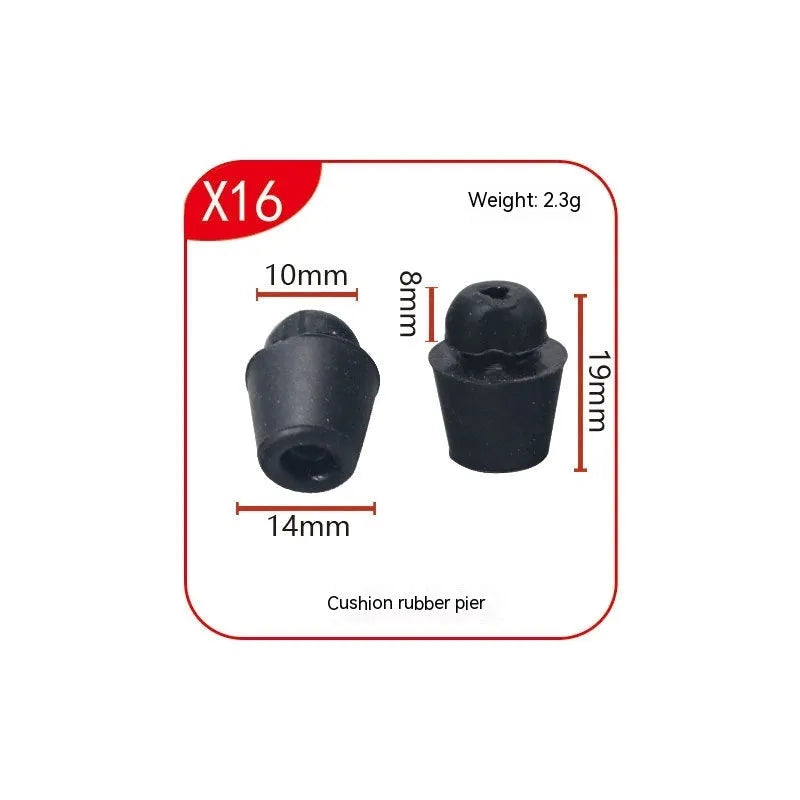 Ten X16 colour rubber automobile buffer clips for vibration reduction