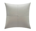 Solid colour soft cowhide leather pillow cover in a Nordic style, shown in a neutral tone.