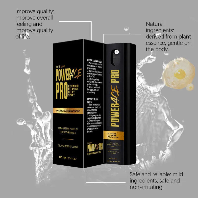 Men's compact 10 ml body spray bottle with natural extract formula for external care