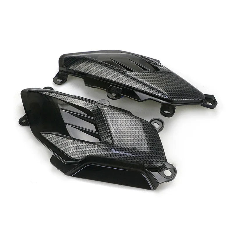 Pair of carbon fibre style side indicator lamps for Yamaha NMAX scooter.
