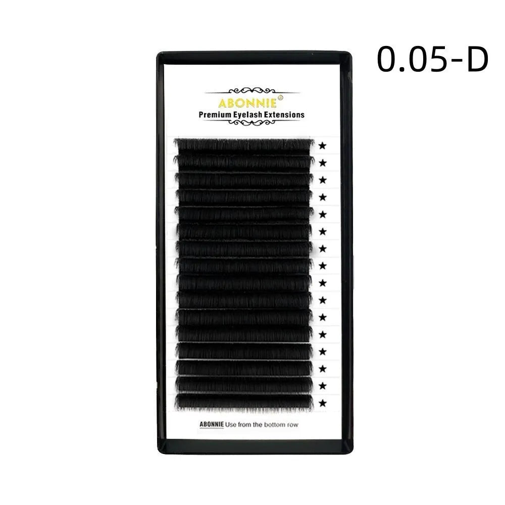 16-row dense false eyelashes with mink hair material in various lengths from 8mm to 18mm
