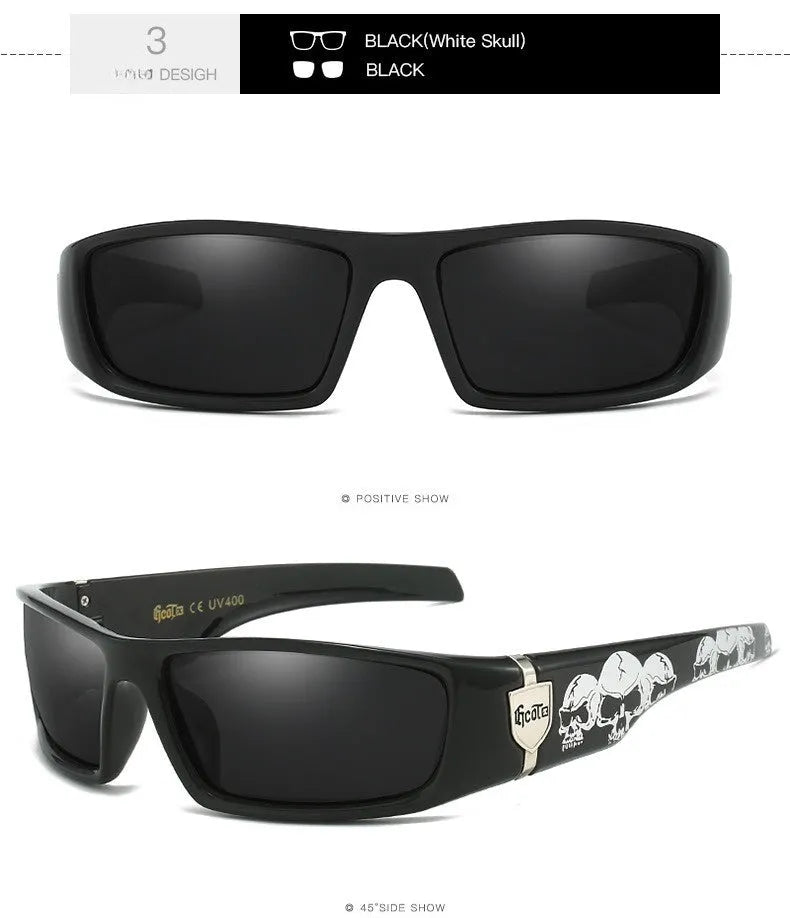 Bandit style West Coast polarized sunglasses G613 model in various colours with box frame