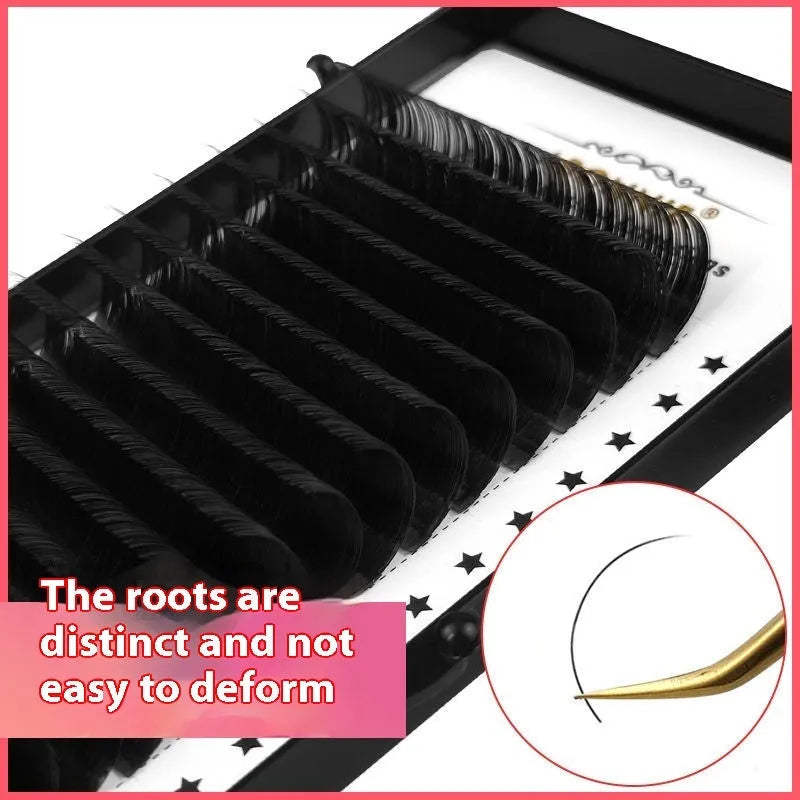 16-row dense false eyelashes with mink hair material in various lengths from 8mm to 18mm