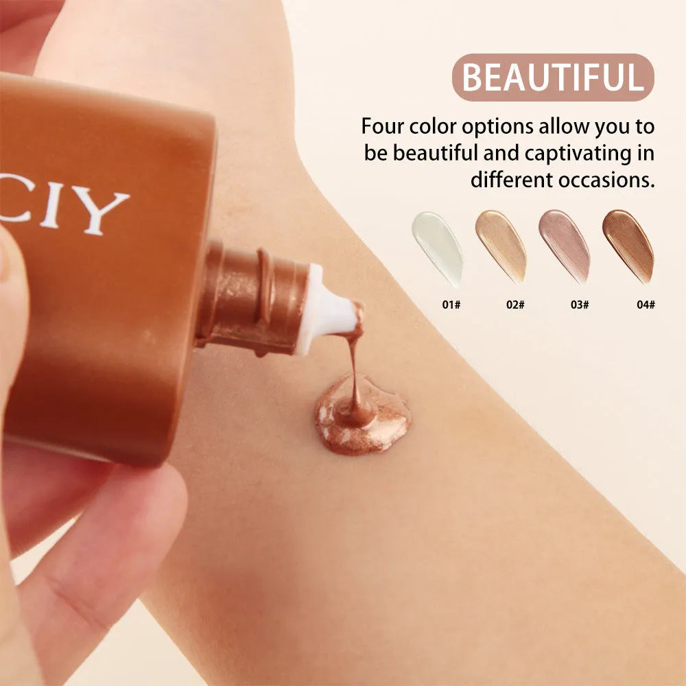 30ml brightening cream liquid bottle for face and body with four colour tone options