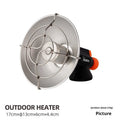 Black and orange portable gas heating stove for outdoor camping