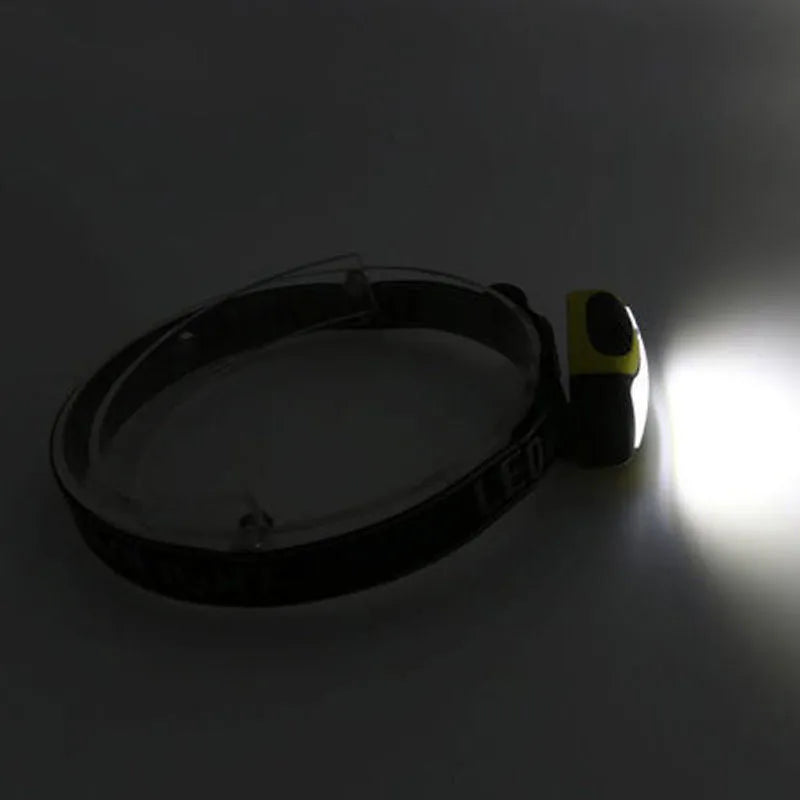Yellow plastic three-speed COB LED headlamp for outdoor activities