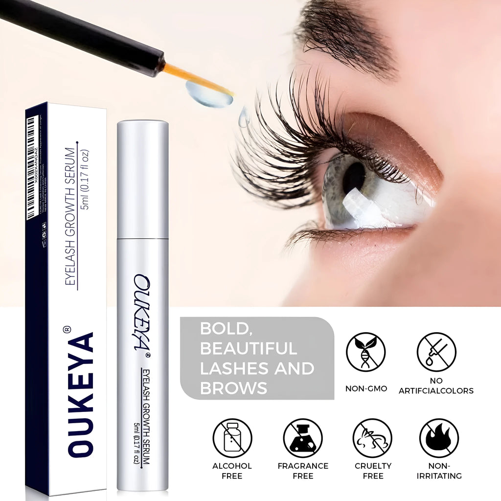 Silver 5ml eyelash nutrient solution boxed eyelash care serum for gentle repair and long thick lash care