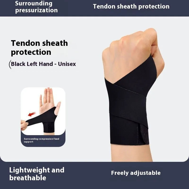 Black and skin colour adjustable athletic wristguards for badminton, tennis and volleyball.
