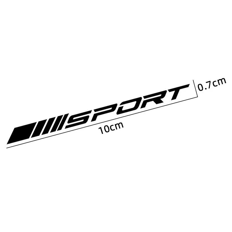10 cm by 0.7 cm PET car rim stickers in hollow design, black red white colours