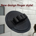 Silicone finger bath gadget with round cake shape and matching towel in lace pattern design