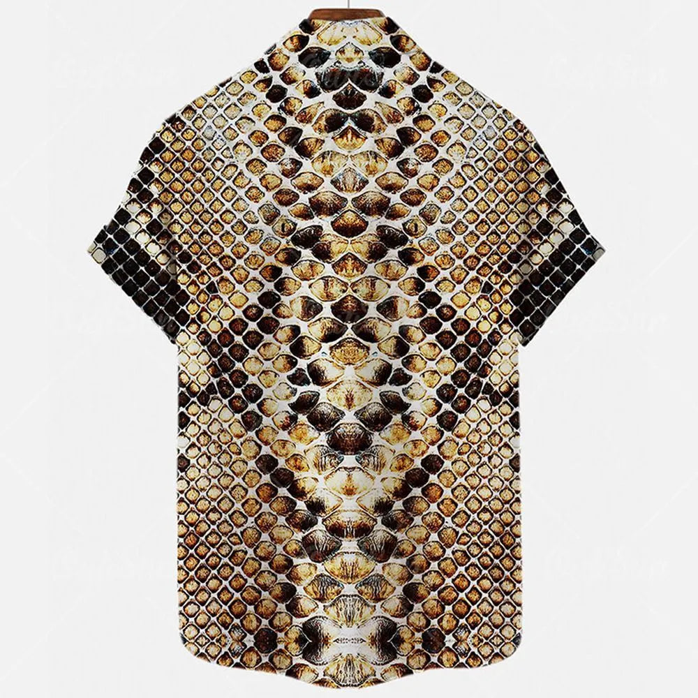 Men's slim fit floral print beach shirt in polyester with 3D digital printing detail