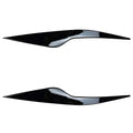 Ford Focus headlight eyebrow stickers in carbon fibre pattern or piano black ABS plastic
