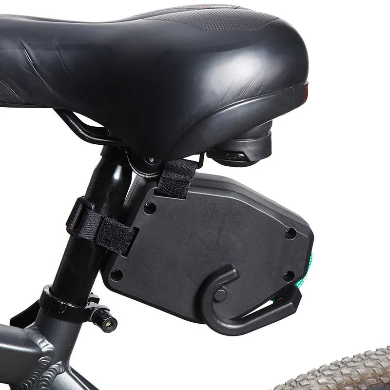 Black plastic and resin bicycle trailer traction rope for connecting trailers to mountain bikes