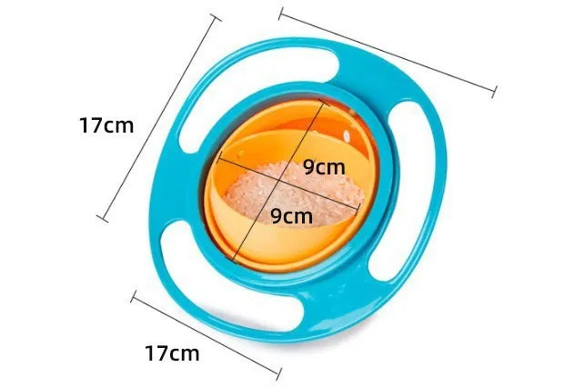 Children's rotating balance bowl in plastic, blue colour, suitable for toddlers over 24 months