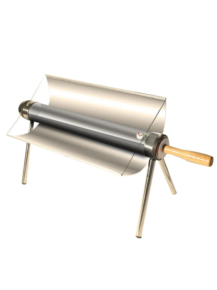 Outdoor portable smokeless vacuum oven grill in Silver with 1.5L tube and 50cm food tank on grass