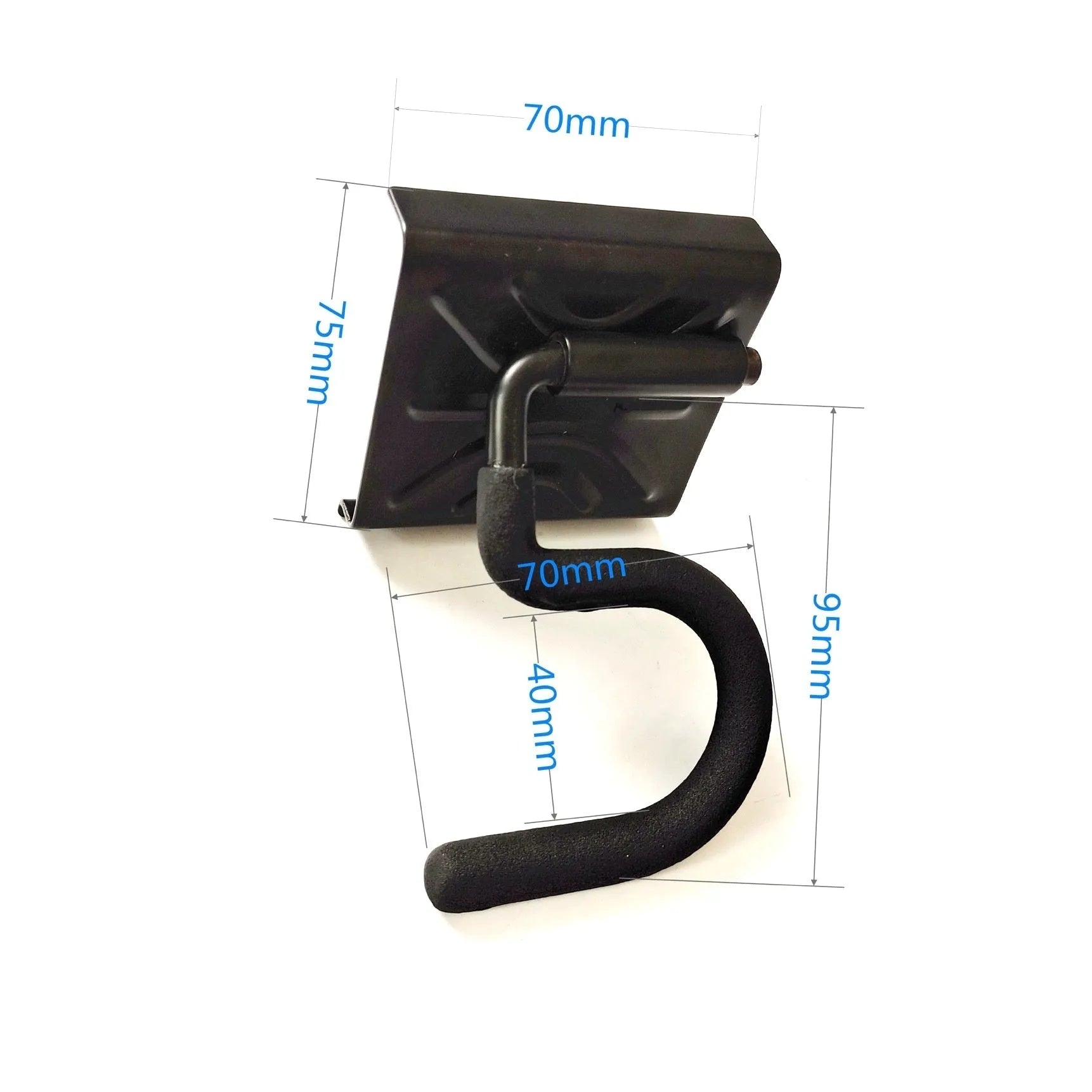 Heavy-duty garage removable adjustable wall hook with carbon steel alloy construction and 2 plates 6 hooks 2 straps