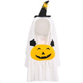White pumpkin ghost dog costume suit for Halloween with viscose fabric in S M L sizes