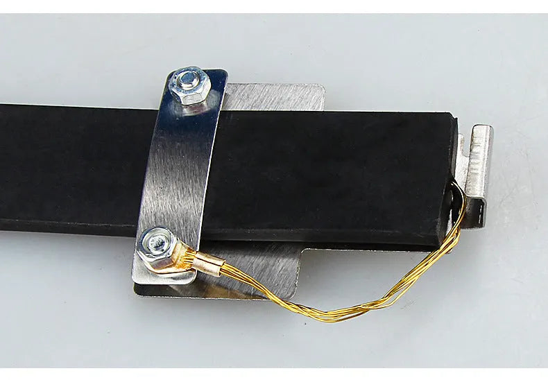 Black rubber car electrostatic grounding belt with metal clip and chain, 37cm long, for static discharge.