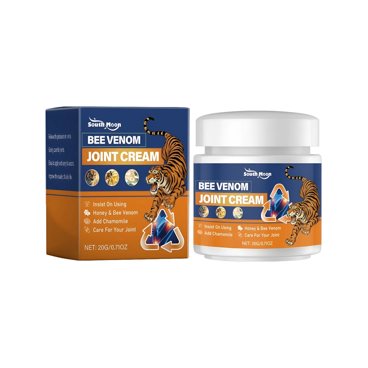 20g joint repair care cream with bee venom, honey and chamomile, compact topical cream for joint care